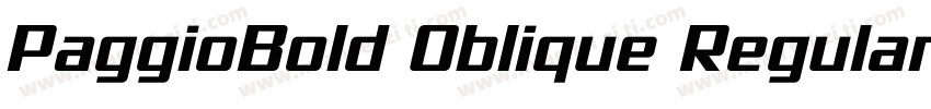 PaggioBold Oblique Regular字体转换